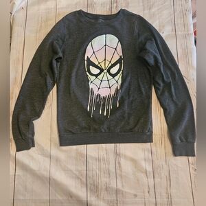 Marvel Spider-Man Drip Skull Graphic Tee Unisex Medium Pastel Goth Y2K Streetwea